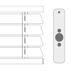 CORTINADECOR 25mm aluminium Venetian blinds Somfy-remote-control