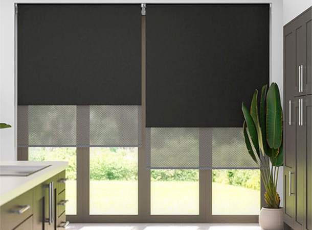 Double roller blinds