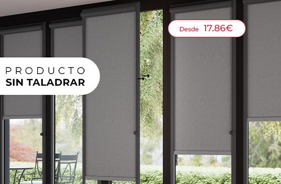 Made-to-measure drill-free roller blinds from Cortinadecor