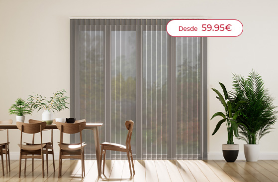 Cortinas de Lamas Verticales Retro, hechas a tu medida  Vertical blinds  makeover, Family room curtains, Curtains with blinds